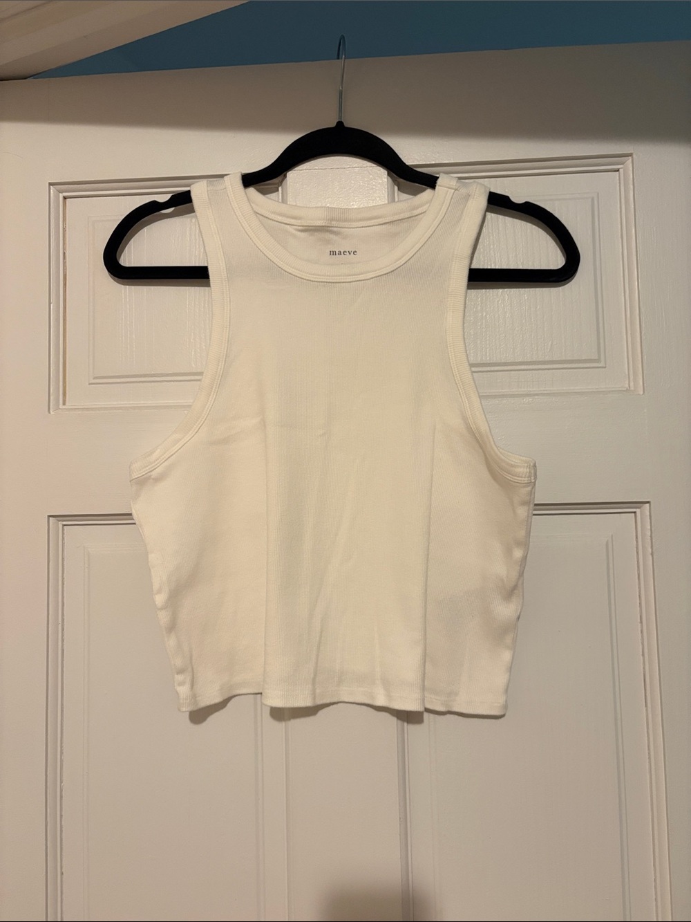 Anthropologie Maeve Ribbed Cropped Tank Top